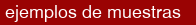 ejemplos de muestras